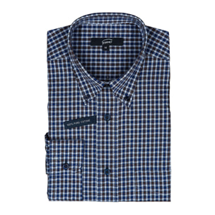 Camicia GRINO quadro blu scuro