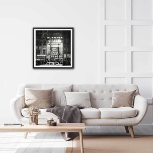 Affiche de Paris noir et blanc, L'Olympia Affiche sous cadre noir