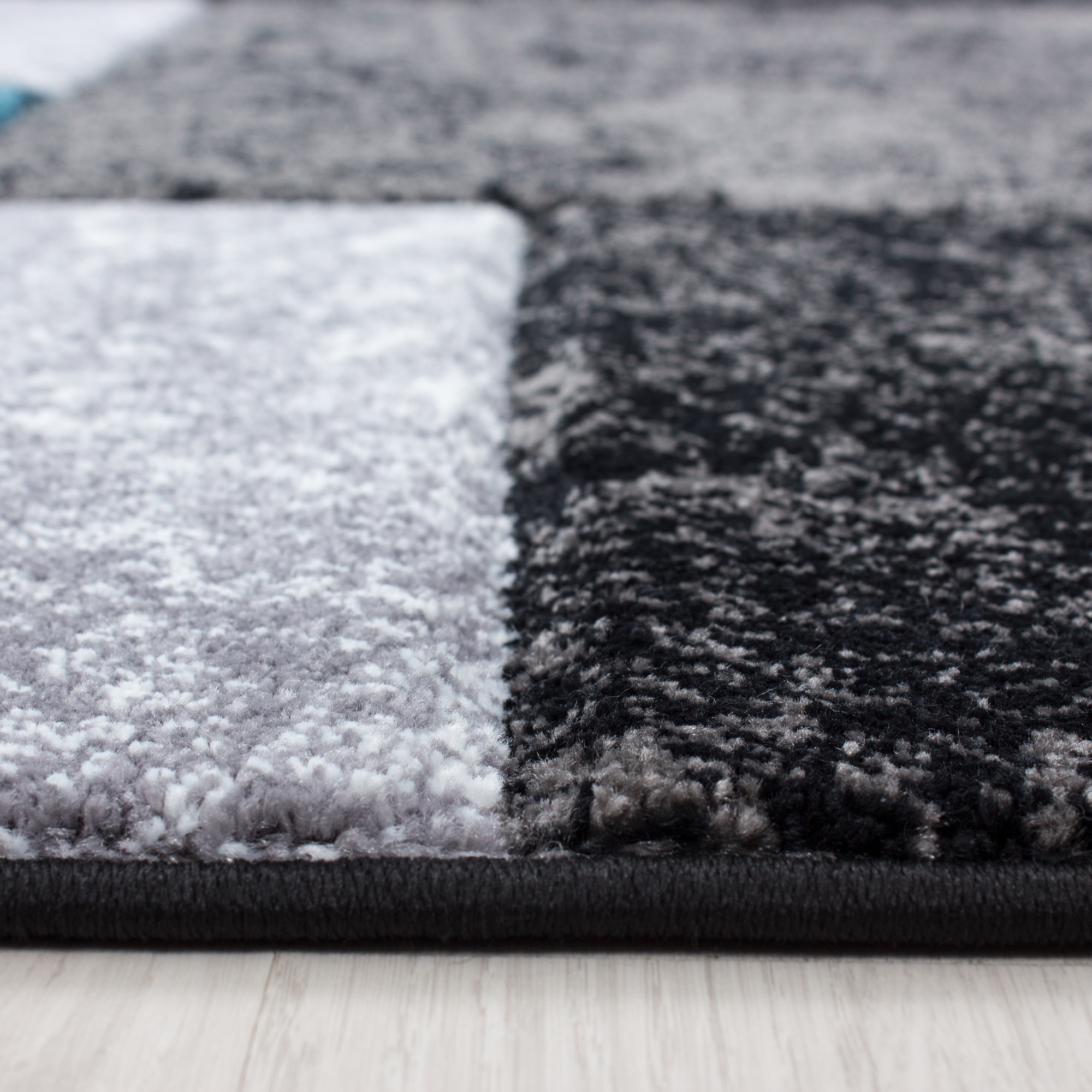 HAWAII - Tapis de salon à motif géométrique turquoise