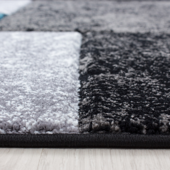 HAWAII - Tapis de salon à motif géométrique turquoise