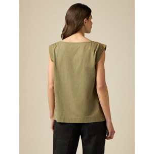 Oltre - Top con bordado - Verde