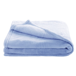 Couverture enfant en microfibre - Bleu ciel