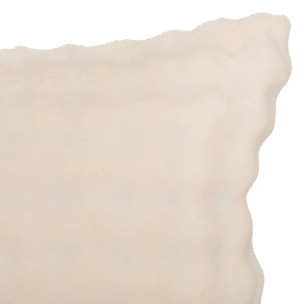 Coussin Zephy carré 40x40cm effet fausse fourrure ivoire