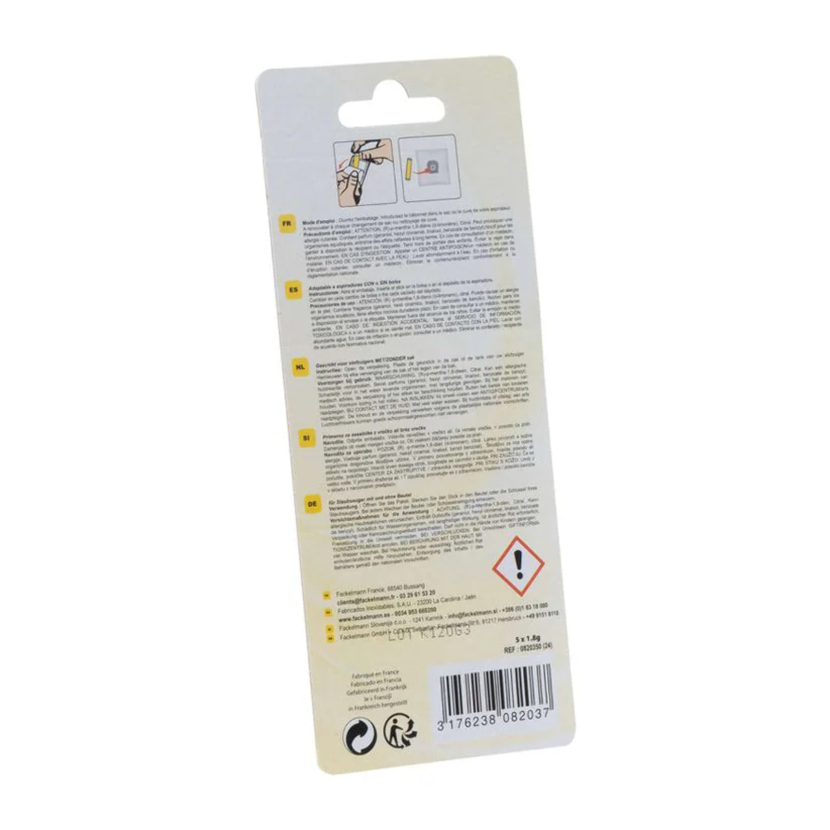 Lot de 5 parfums pour aspirateur en stick senteur citron TopFilter