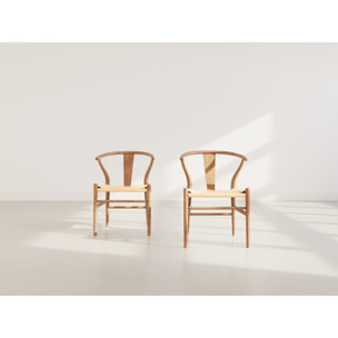 Bergen - lot de 2 chaises - bois d'hêtre - Bois