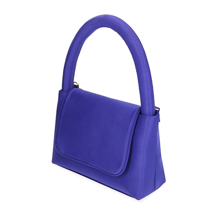 Mini bag a mano viola in lycra