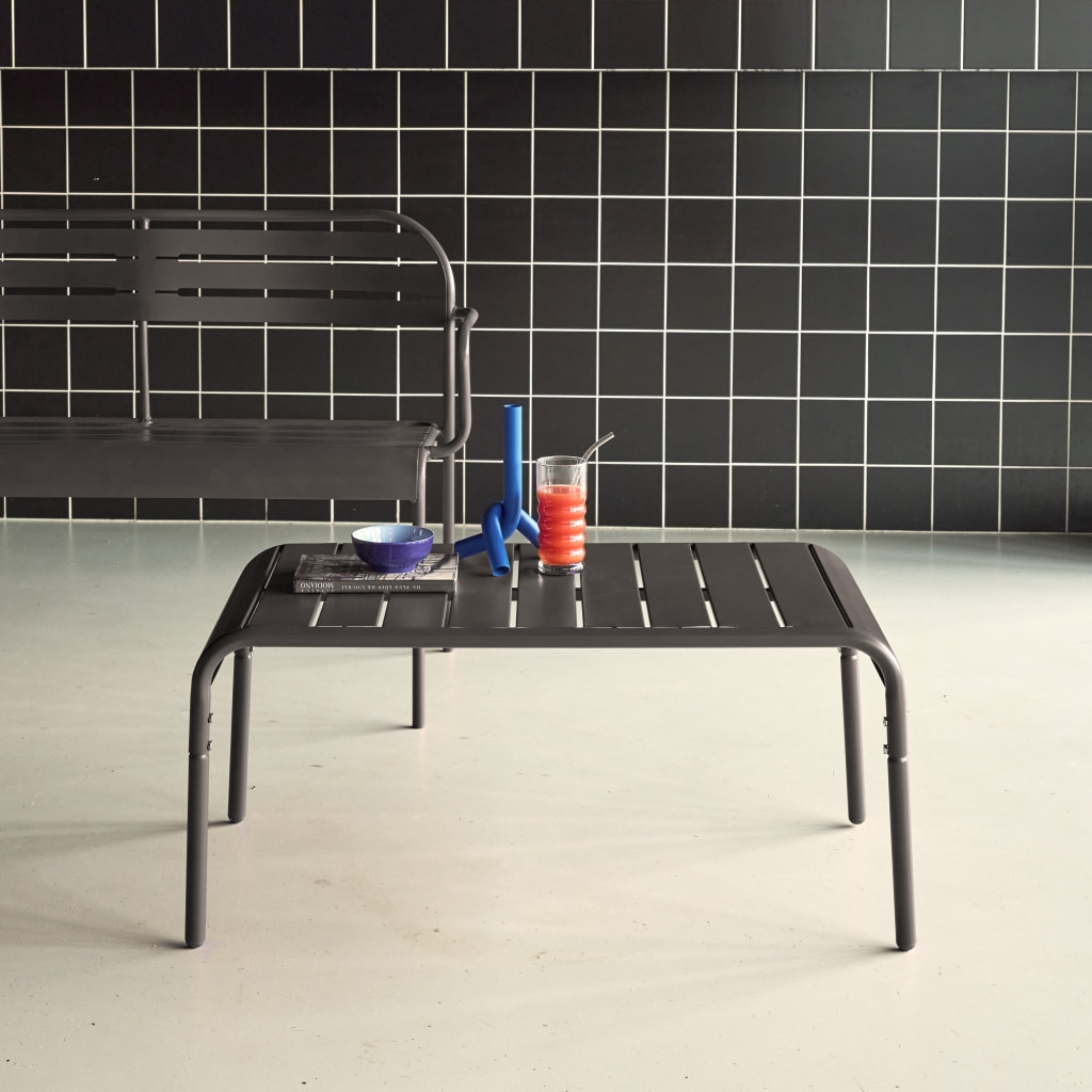 Table basse de jardin rectangulaire acier  AMÉLIA