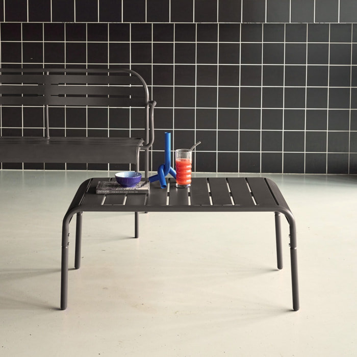 Table basse de jardin rectangulaire acier  AMÉLIA