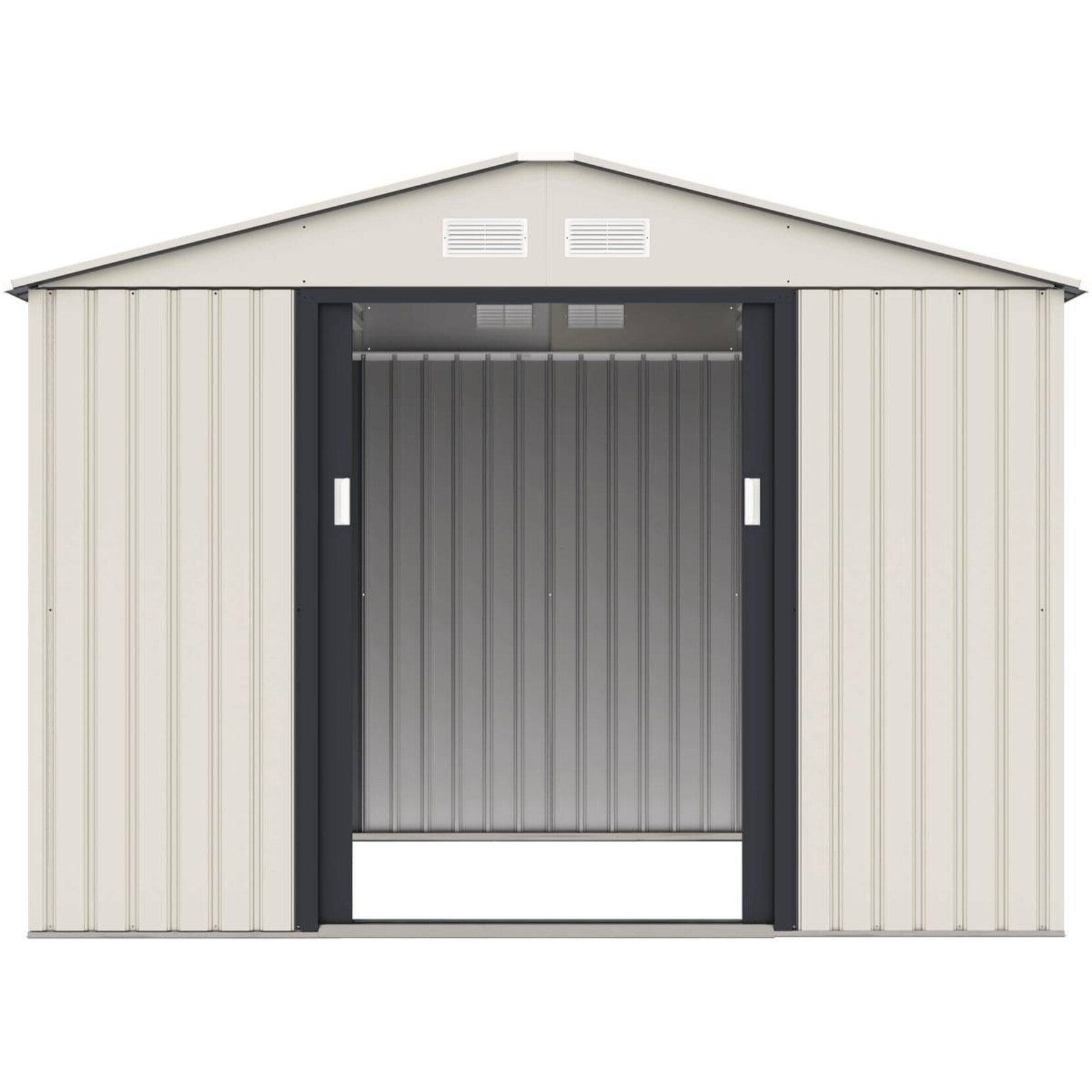 Abri de jardin métal "Nebraska" - 5,29 m2 (4,83 m2 au sol) - Beige