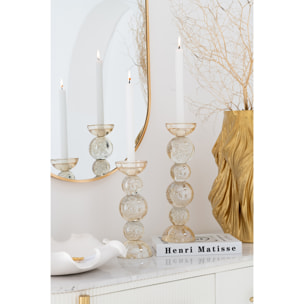 J-Line bougeoir - verre - champagne - small