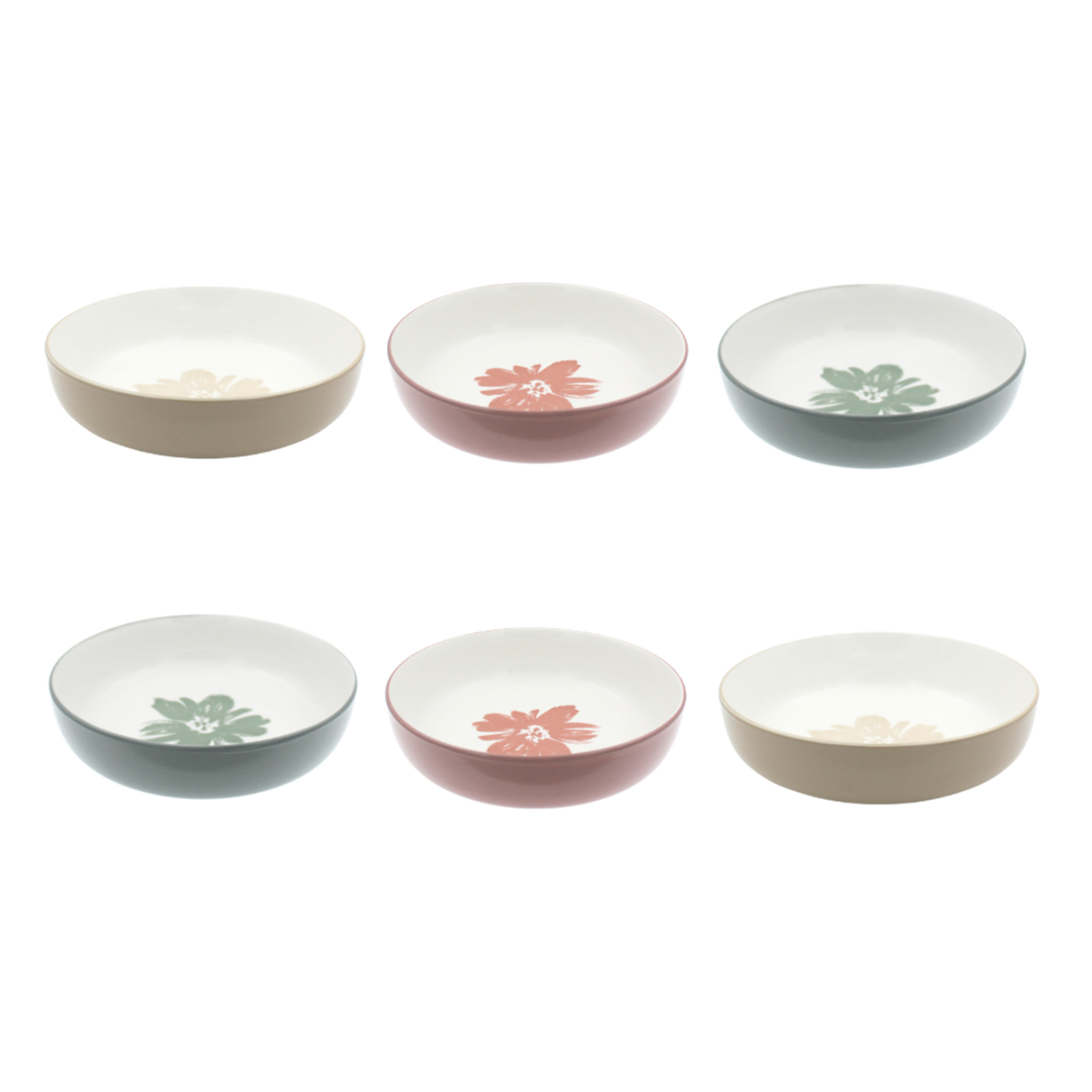 Lot de 6 assiettes creuses, HANAE