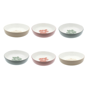 Lot de 6 assiettes creuses, HANAE