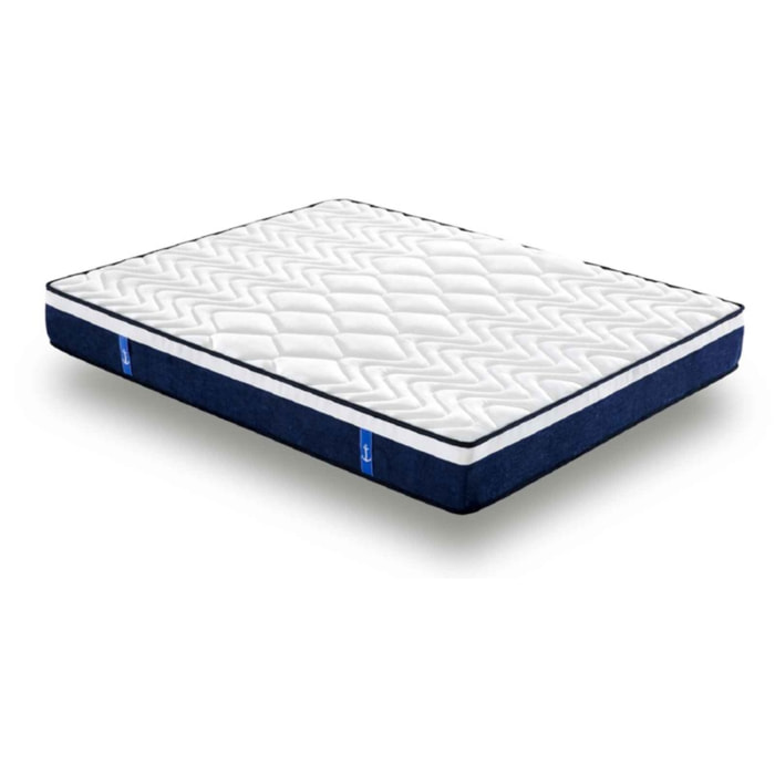 Matelas Océan | Mémoire de forme & Ressorts ensachés | 23 cm | Aération renforcée