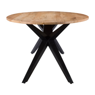 Table ovale 8 personnes en bois d'acacia et pieds en métal 200 cm - Matara
