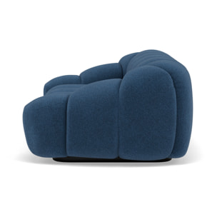 Ava - canapé 3 places bubble en velours texturé - Bleu
