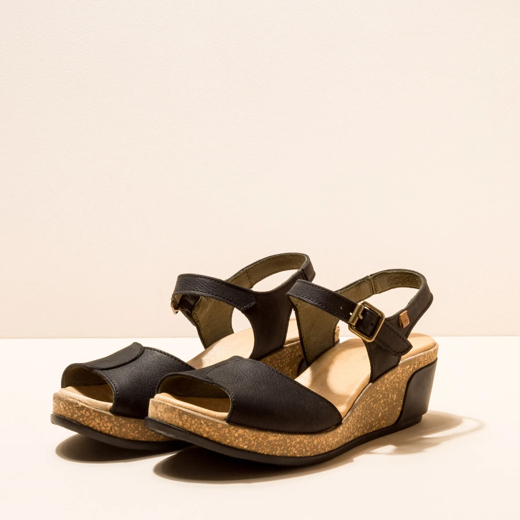 Sandalias N5000 PLEASANT BLACK / LEAVES color Black