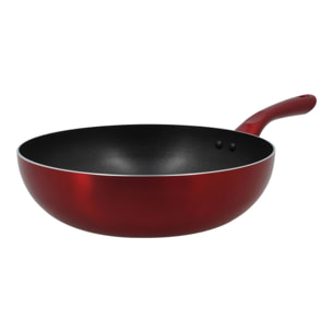 Wok antiadhésif en aluminium 28cm - tous feux CERISE