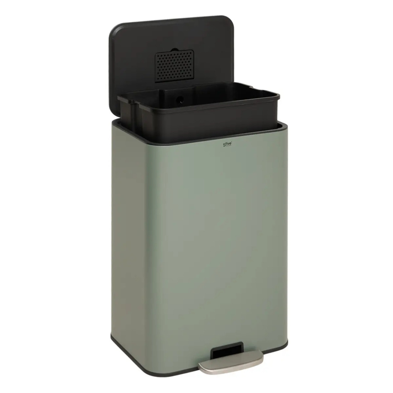 Poubelle rectangulaire à pédale Delta 50L vert