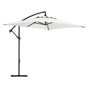 Parasol déporté rectangulaire 3 x 2 m – Manivelle – Protection UV