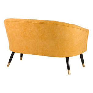 Sofa Chenilla Amarillo 129x72x80 Cm