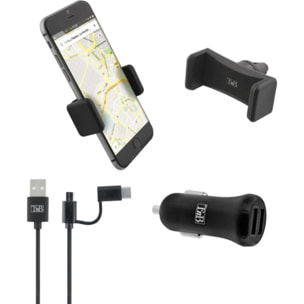 Chargeur allume cigare TNB PACK charge voiture 3 en 1 universel