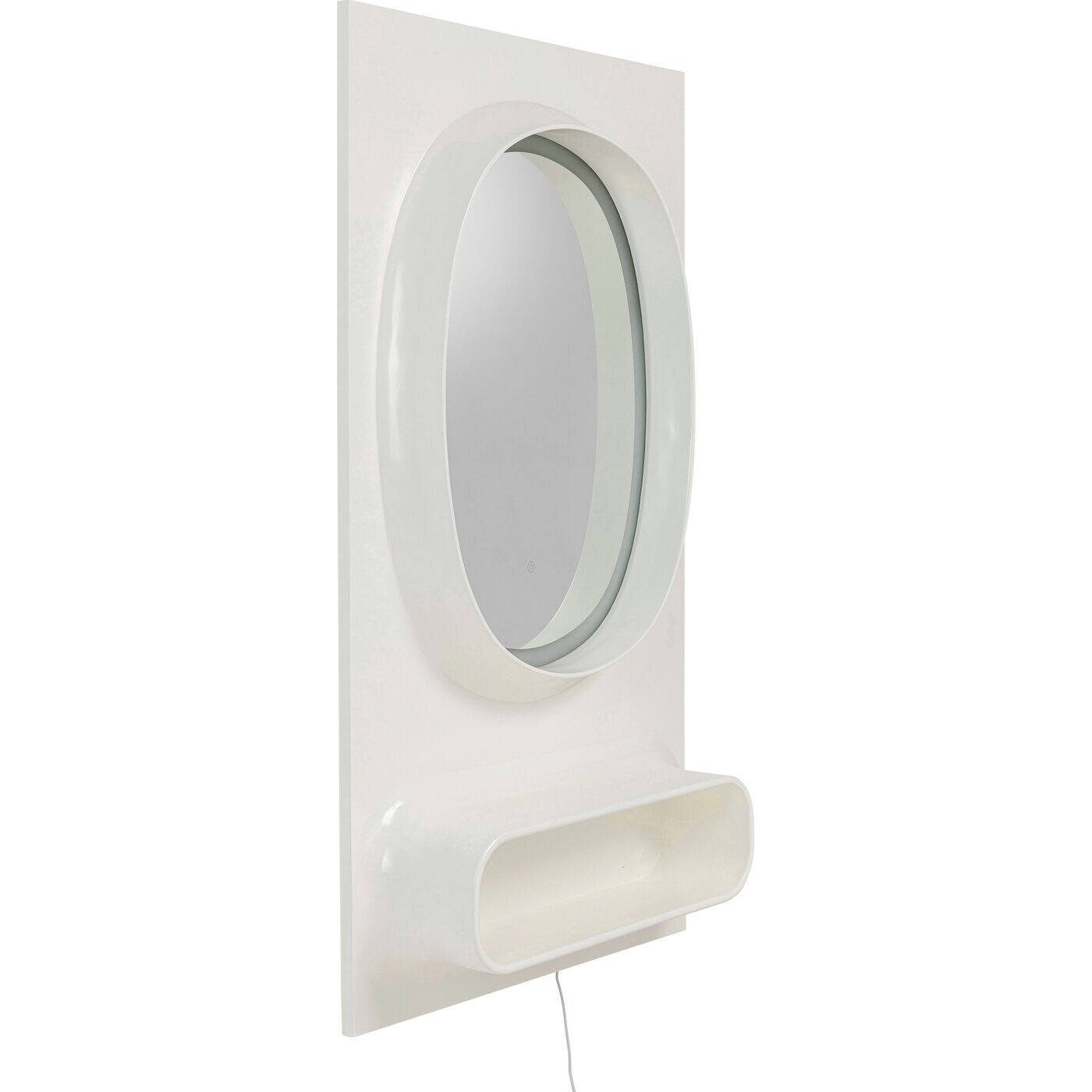 Miroir Aero LED 141x80cm blanc Kare Design