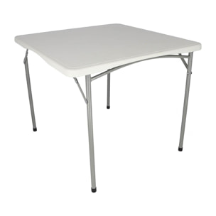 Well Home Mesa plegable foramto cuadrado de polietileno 88x88x74cm