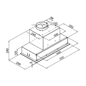 Hotte encastrable DE DIETRICH DHG2684B MotionControl