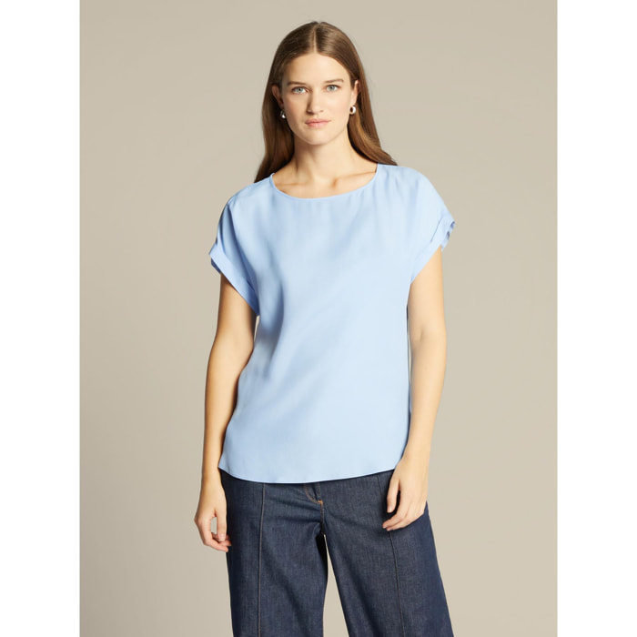 Elena Mirò - Blusa de color liso - Light - blue