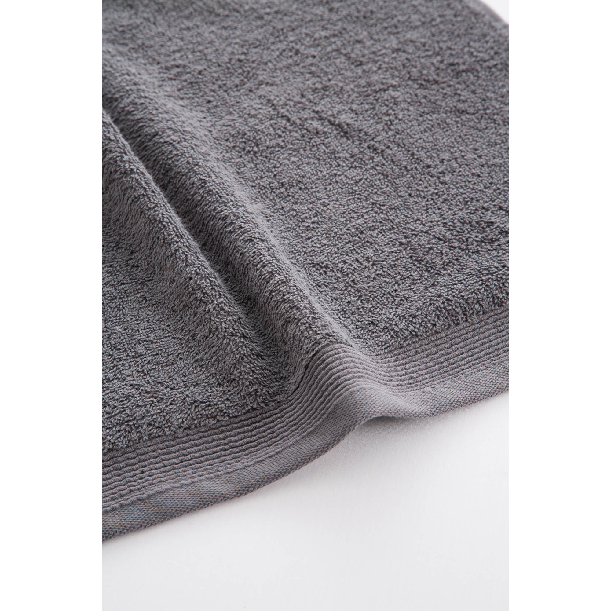 Set de 3 serviettes en coton 450 gr/m2 couleur Gris