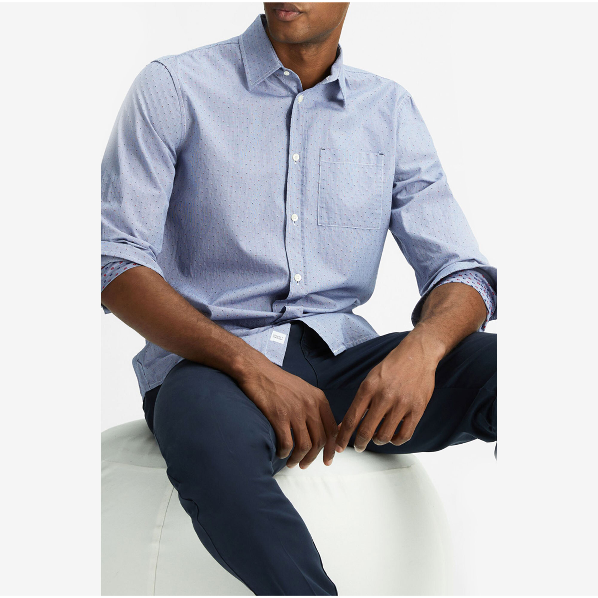 GAS camicia uomo navy blue