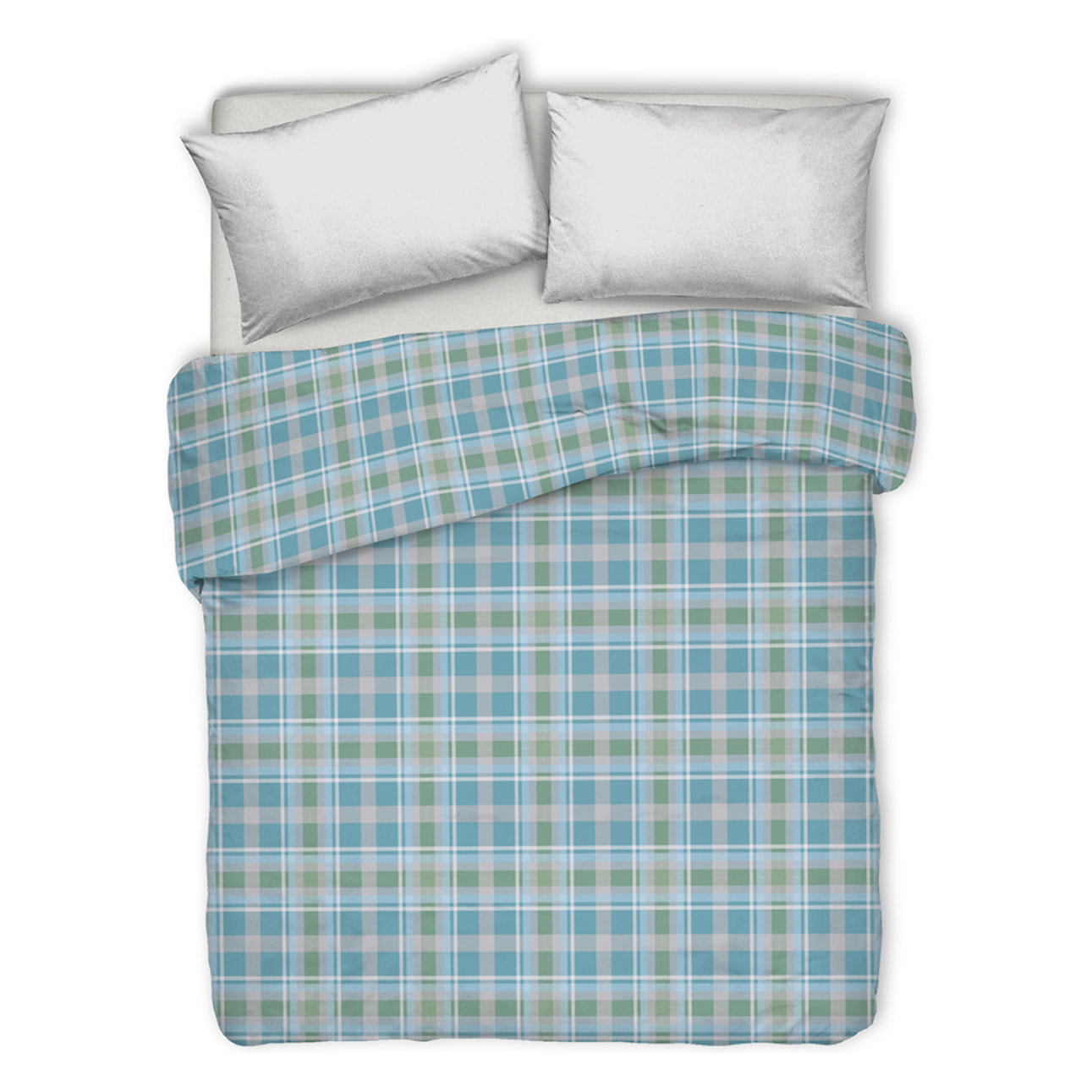 Copriletto di cotone ben verde