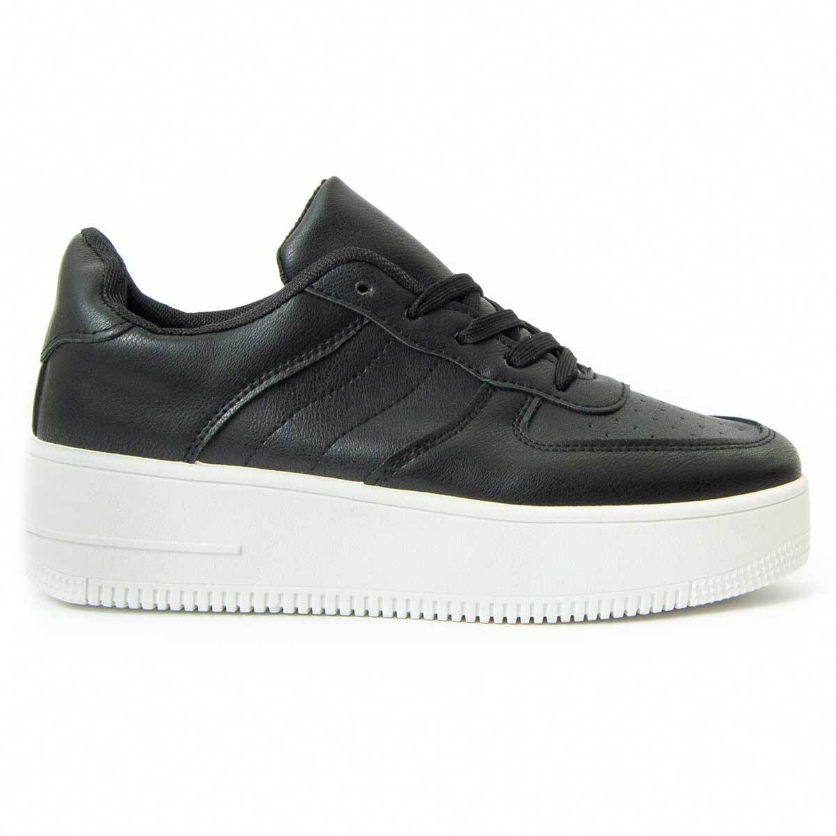 Sneaker De Plataforma - Negro - Altura: 4 Cm