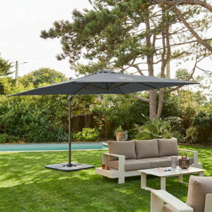 Parasol déporté rectangulaire 3x4m ANTIBES