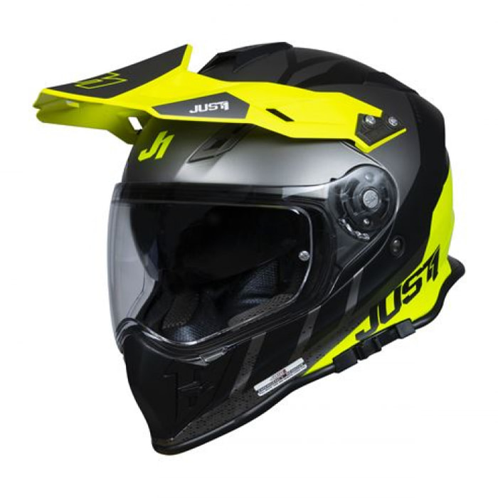 CASCO JUST1 J34 PRO OUTERSPACE BLACK - TITANIUM - YELLOW FLUO