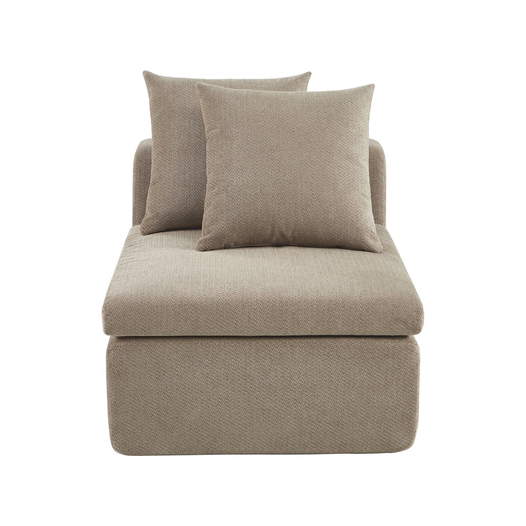 Fauteuil pour canapé modulable tissu chenille 1 place MOVI