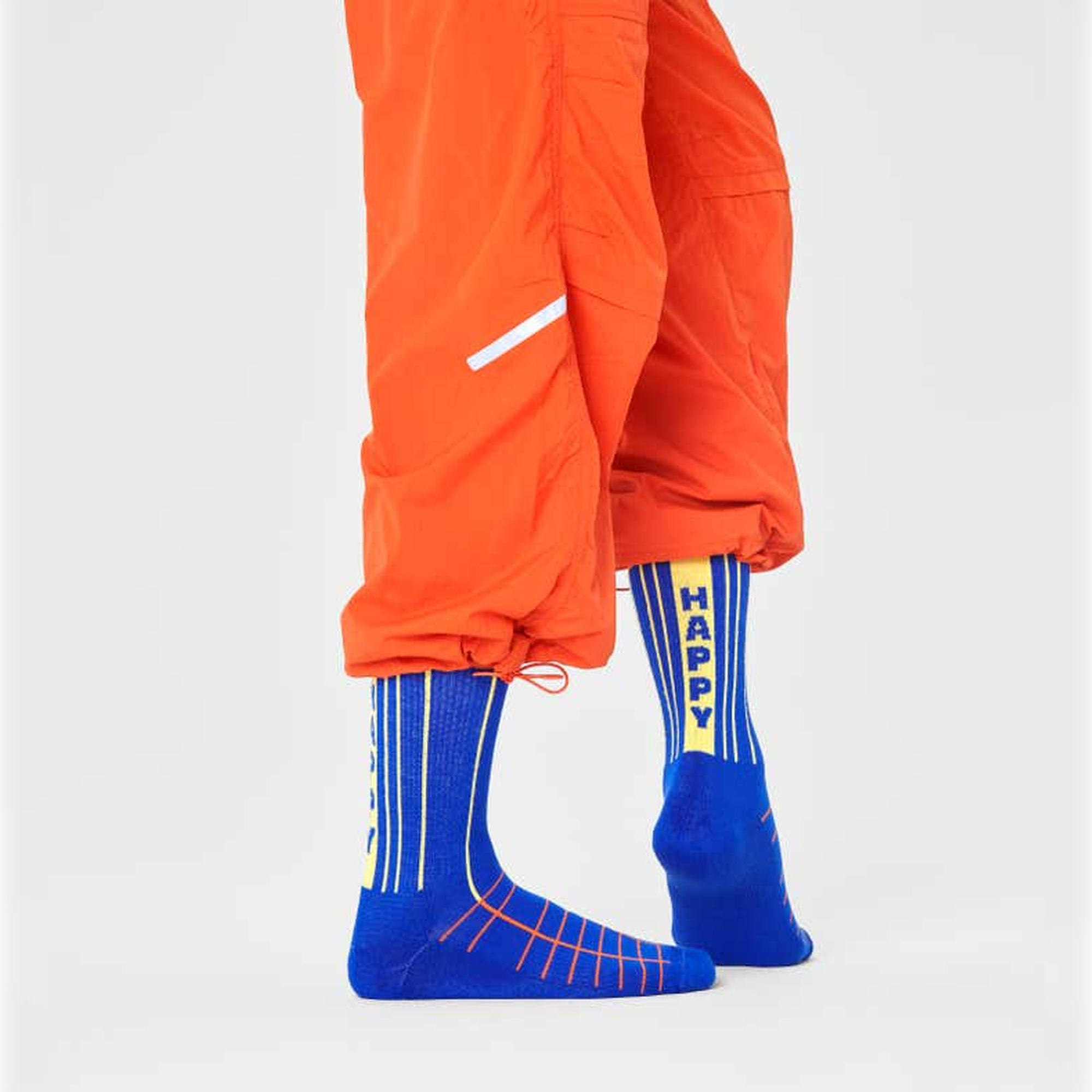 Calcetines grid stripe crew sock