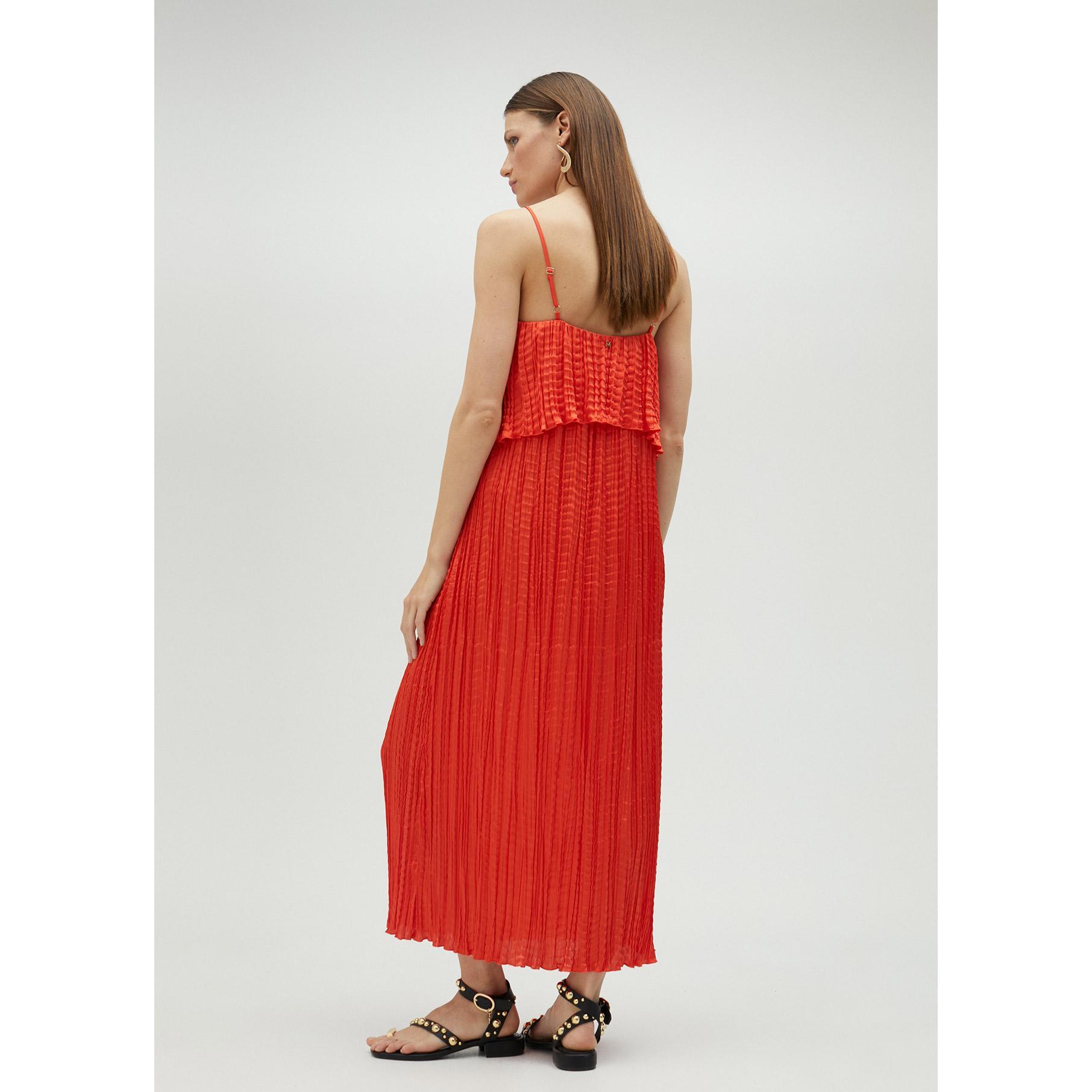 Vestito midi con volant