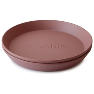 Mushie Pack Dos Platos Redondos Solid