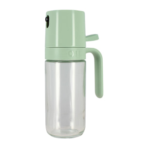 Pulvérisateur d'huile 250ml en verre et en plastique vert
