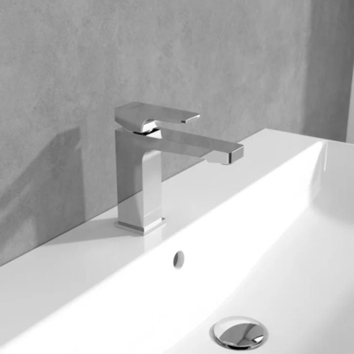 Mitigeur lavabo Architectura Square sans tirette Chrome