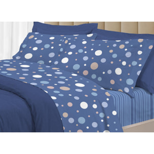 Completo Lenzuola 100% Cotone Linea 3027 La Palla Blu