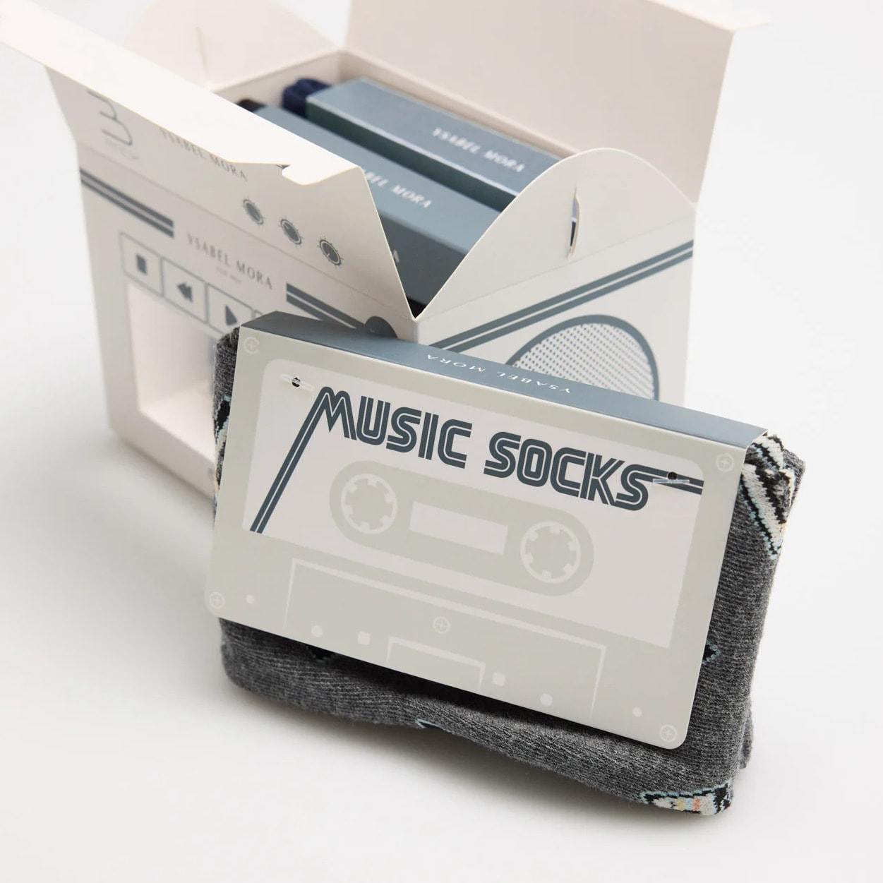 Confezione regalo di 3 calzini stampati musicali