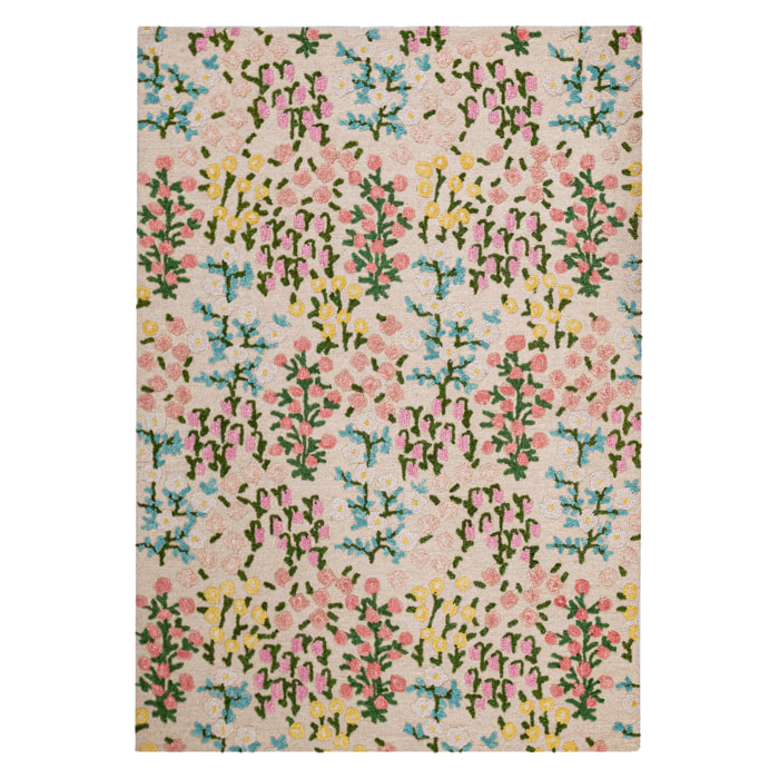 Tapis floral en laine EMILIA
