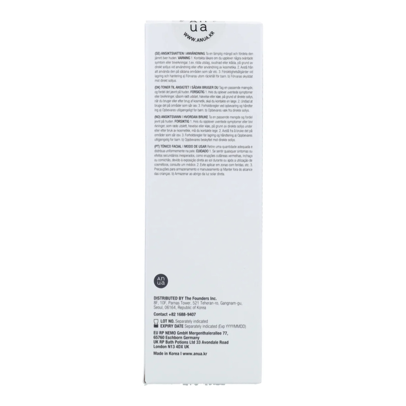 Tónico Facial Heartleaf 77% Soothing Toner Anua 250 ml