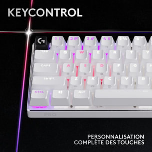 Clavier gamer sans fil LOGITECH G PRO X 60 LIGHTSPEED BLANC