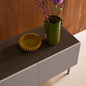 Meuble TV métal et décor bois 4 portes 180cm ASHTON