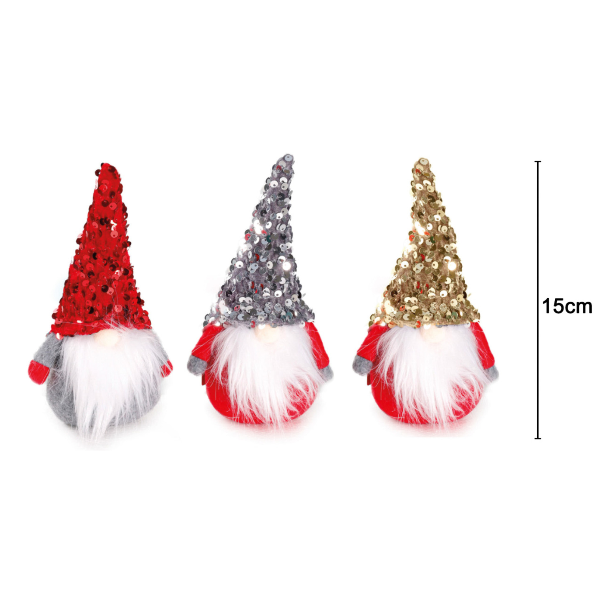 Set 3 Gnomo Decorativo Natalizio Modello Ciop