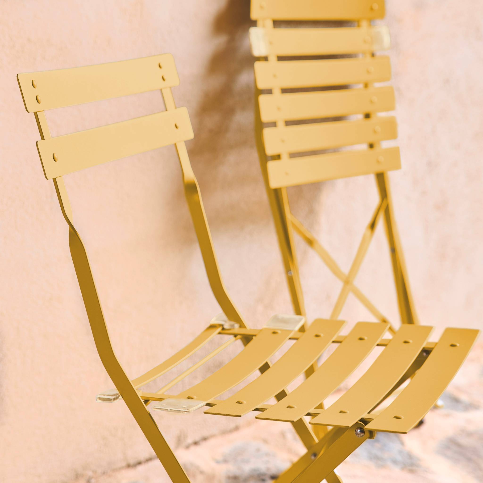 Chaise de jardin pliante métal (lot de 2) CHAISES EMILIA