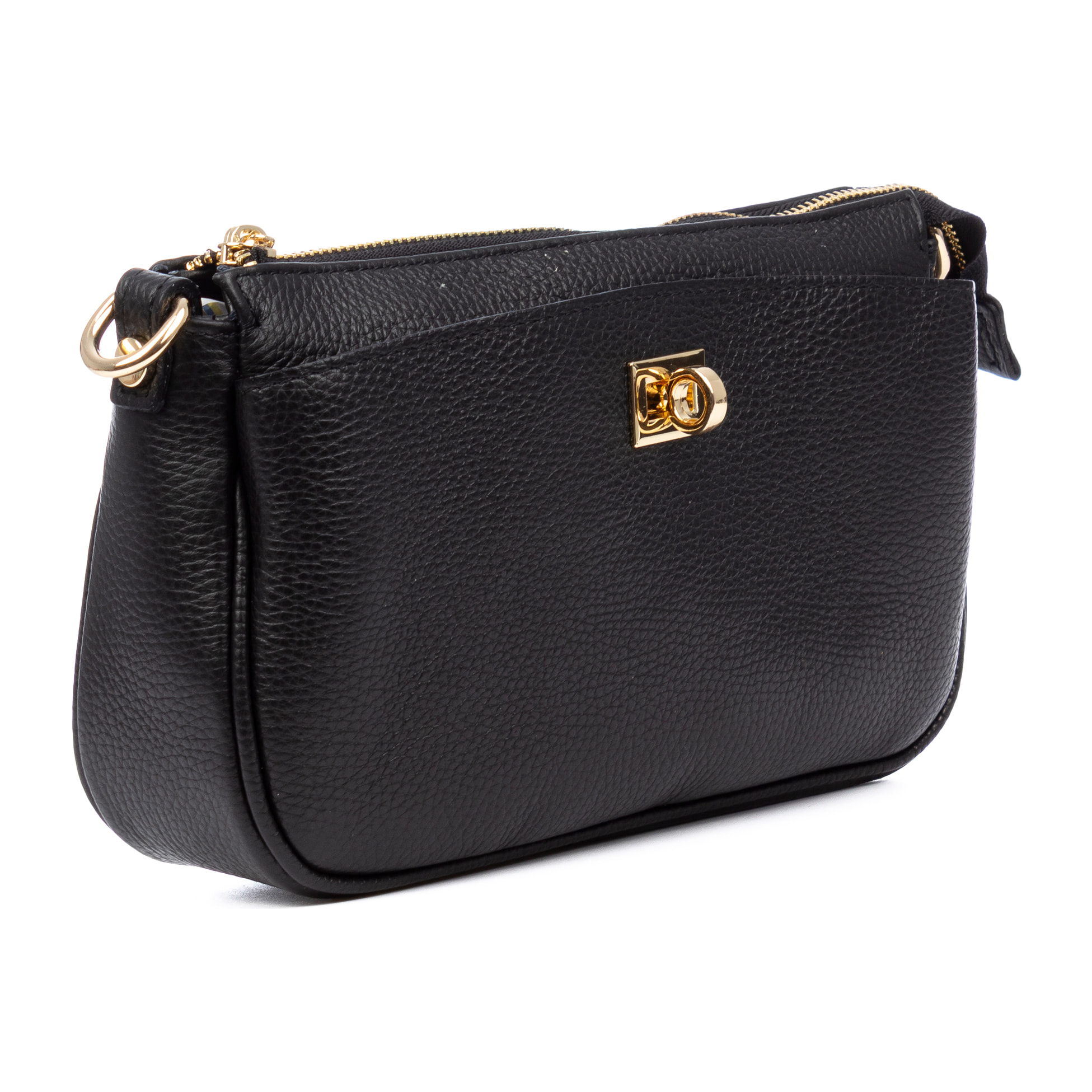 Balzola borsa a spalla donna. Pelle autentica finitura Dollaro.